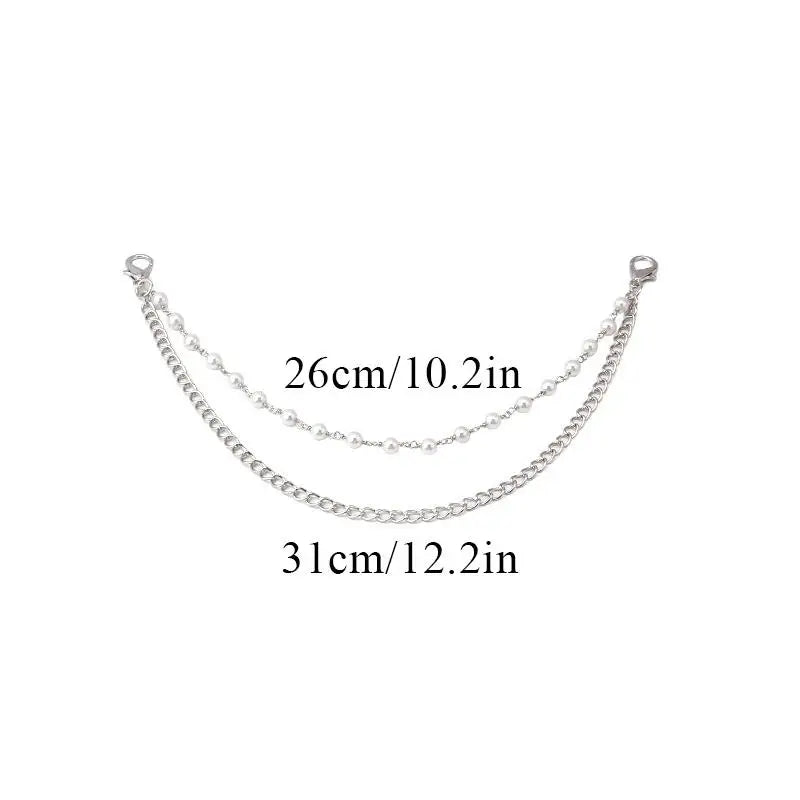 Bohemian Style Multi-Layer Bag Chain for Handbag DIY Jewelry Accessory Gift Women Pants Chain with Imitate Starfish Conch Pearl