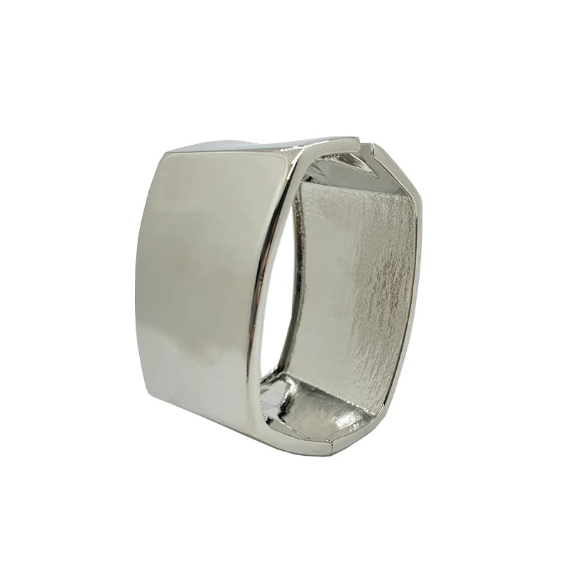 Multi-Style Luxury Gold Color Bangles Bracelet Hip Hop Punk Goth Wide Cuff Bracelets Matching Couple Women Men Emo Party Jewelry
