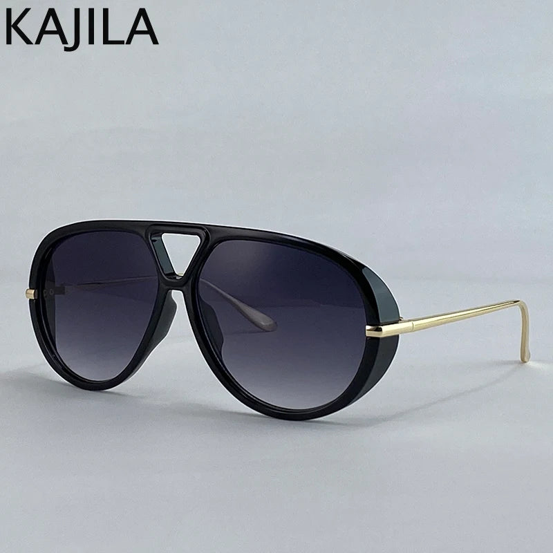 Luxe Oversized UV400 Aviator Sunglasses for Women