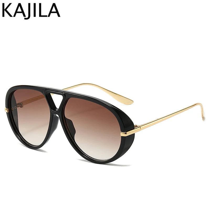 Luxe Oversized UV400 Aviator Sunglasses for Women