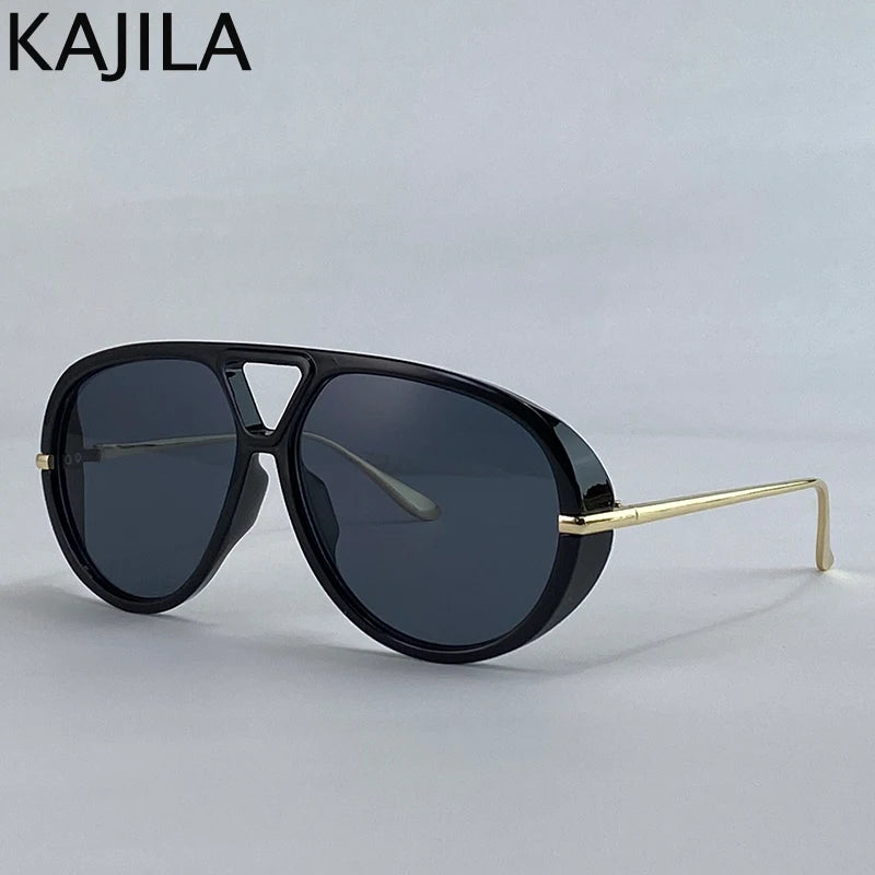 Luxe Oversized UV400 Aviator Sunglasses for Women