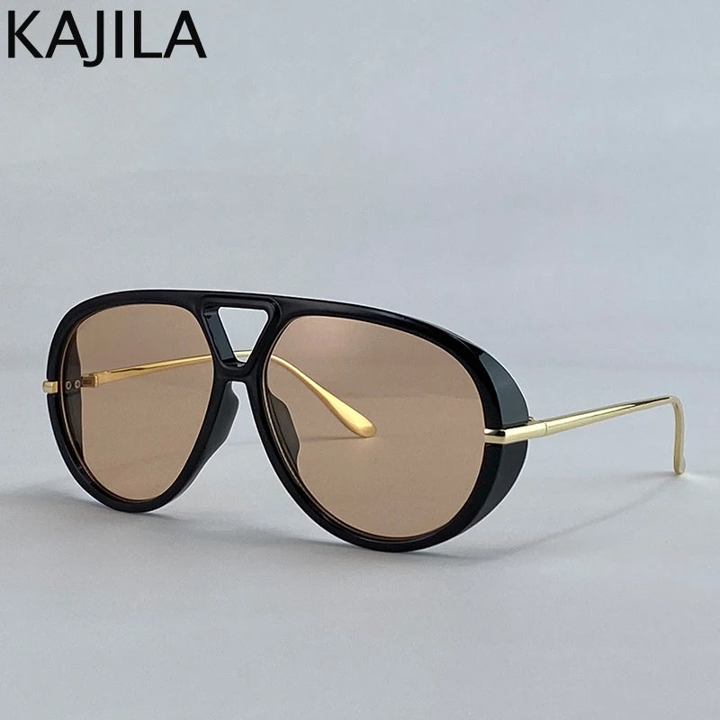 Luxe Oversized UV400 Aviator Sunglasses for Women