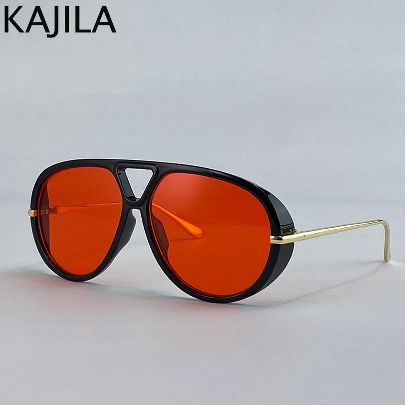 Luxe Oversized UV400 Aviator Sunglasses for Women