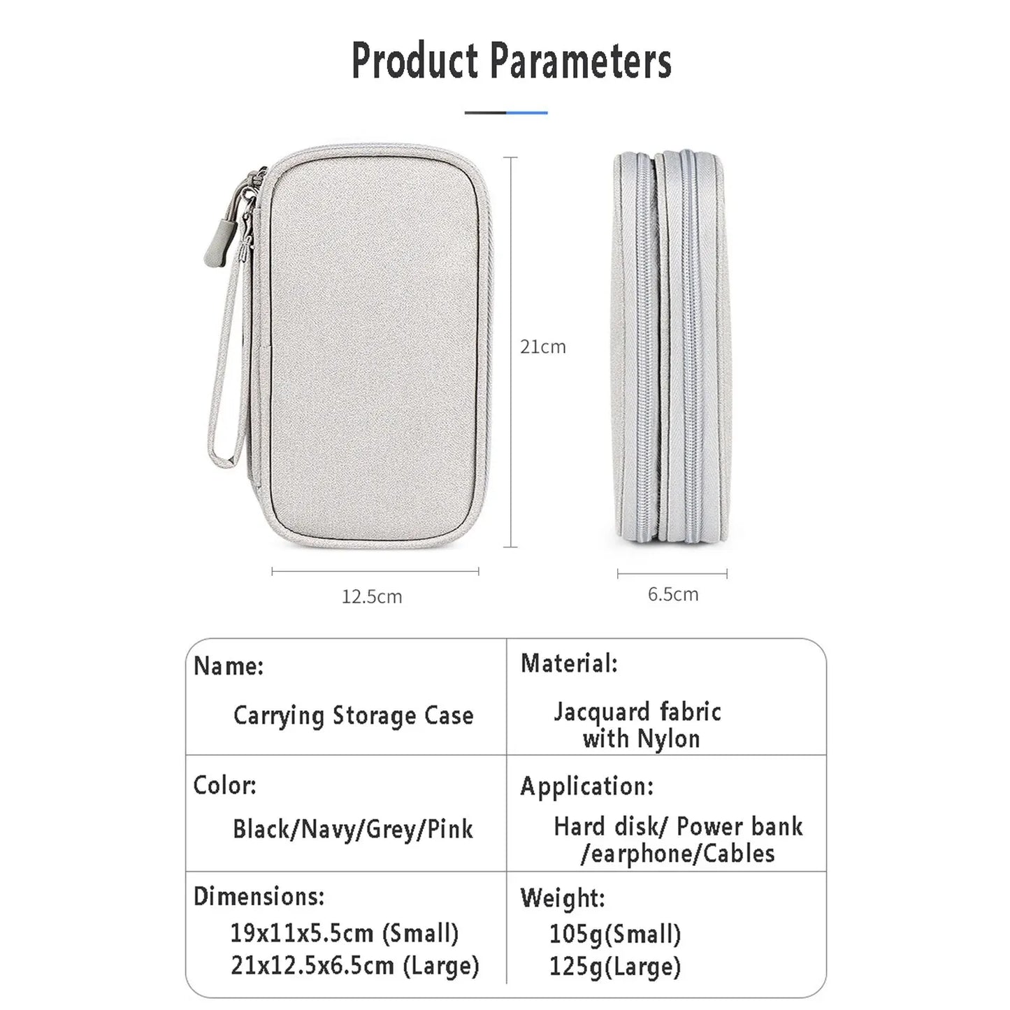 Travel Tech Organizer Case – Cable & Charger Storage Bag