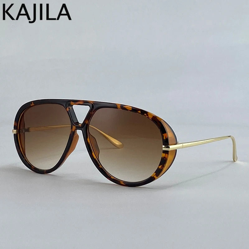 Luxe Oversized UV400 Aviator Sunglasses for Women