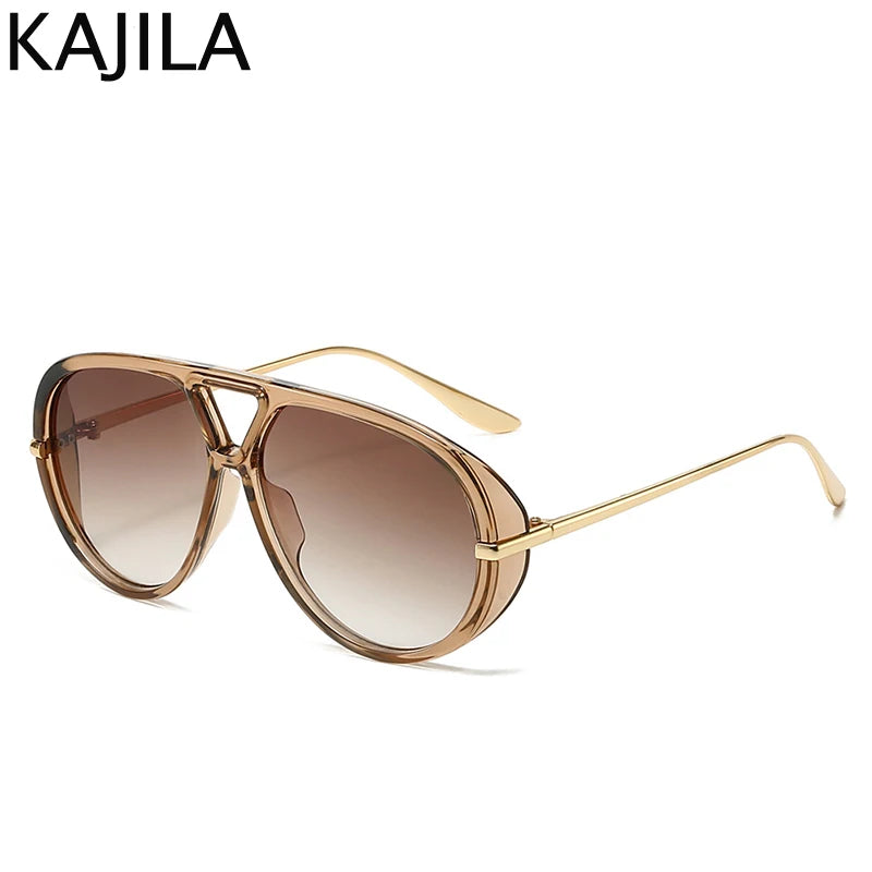 Luxe Oversized UV400 Aviator Sunglasses for Women
