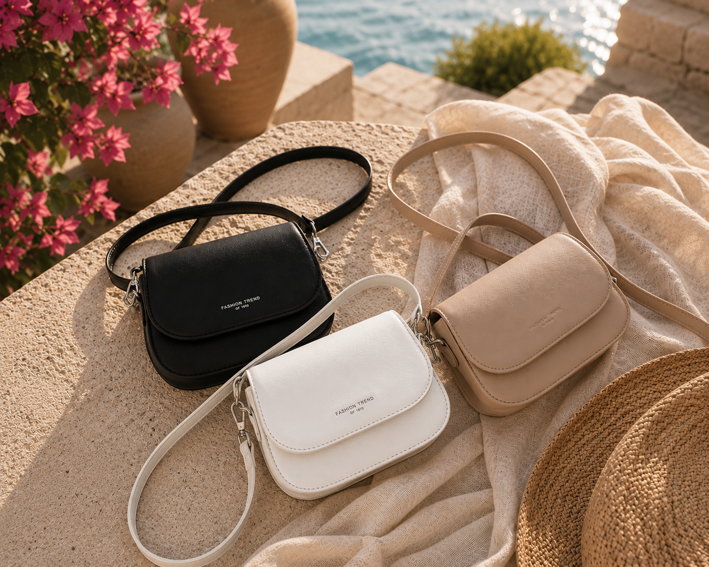 Minimalist Everyday Crossbody Bag | Chic Faux Leather Shoulder Purse for Women