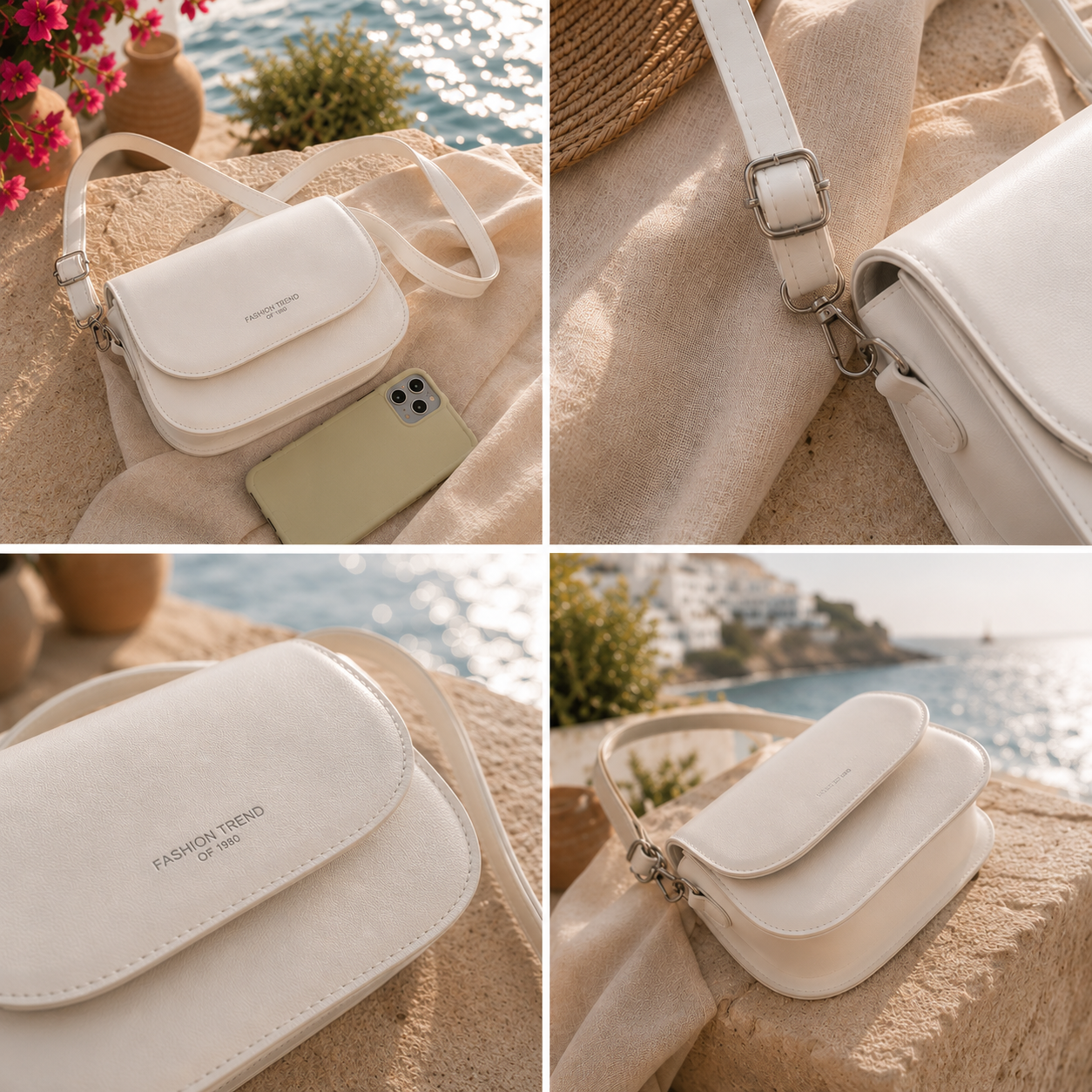 Minimalist Everyday Crossbody Bag | Chic Faux Leather Shoulder Purse for Women