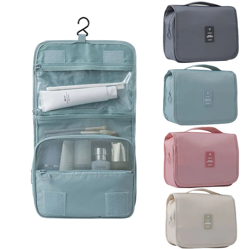 Travel Makeup Bag High Capacity Toiletries Storage Pouch Travel Make up Organizer Waterproof Beauty Bag Bathroom Wash Bag
