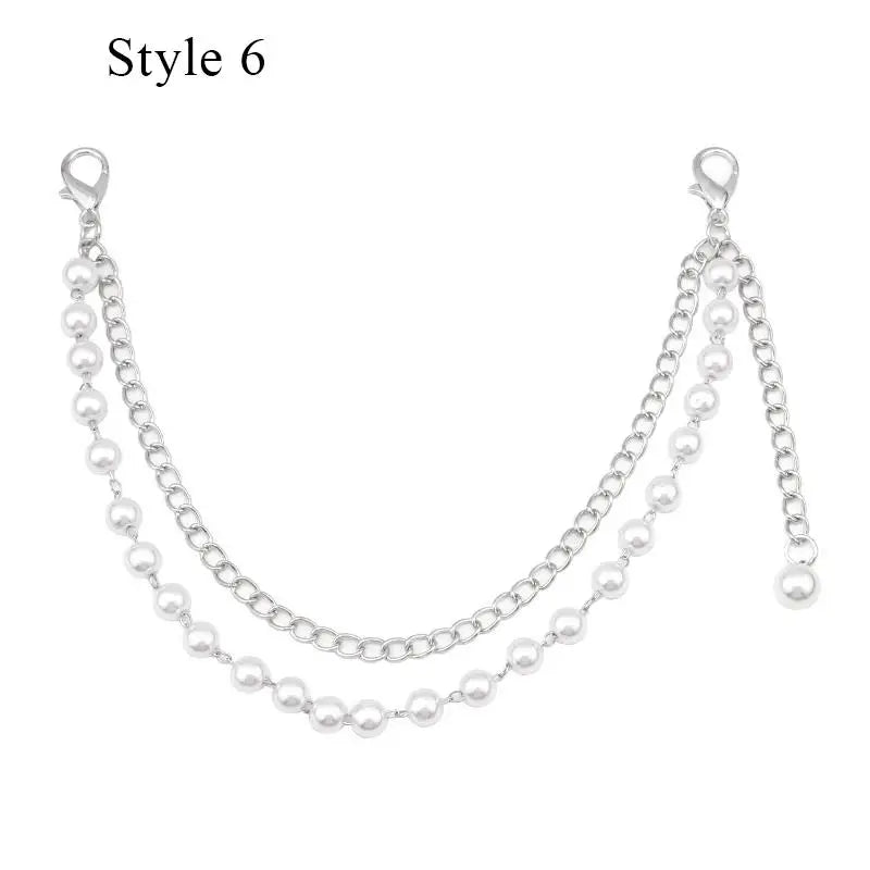 Bohemian Style Multi-Layer Bag Chain for Handbag DIY Jewelry Accessory Gift Women Pants Chain with Imitate Starfish Conch Pearl
