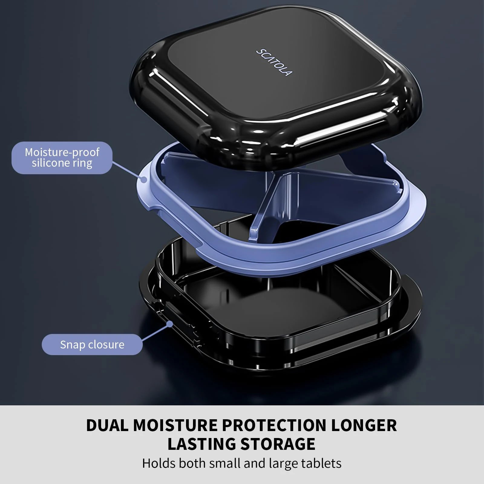 Waterproof Travel Pill Organizer Case
