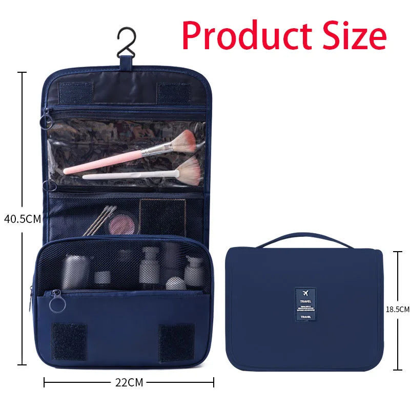 Travel Makeup Bag High Capacity Toiletries Storage Pouch Travel Make up Organizer Waterproof Beauty Bag Bathroom Wash Bag