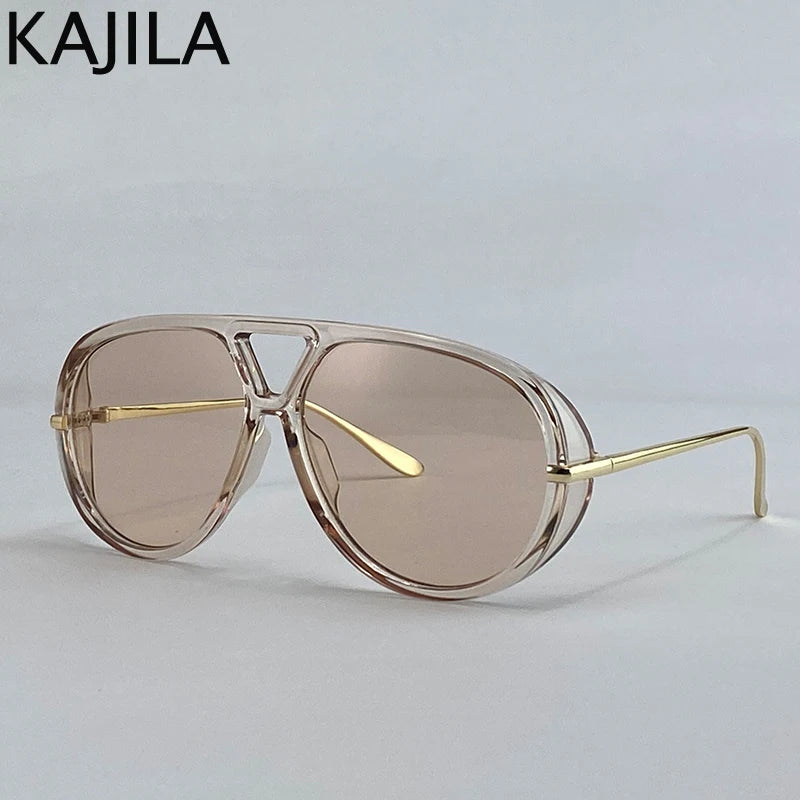 Luxe Oversized UV400 Aviator Sunglasses for Women