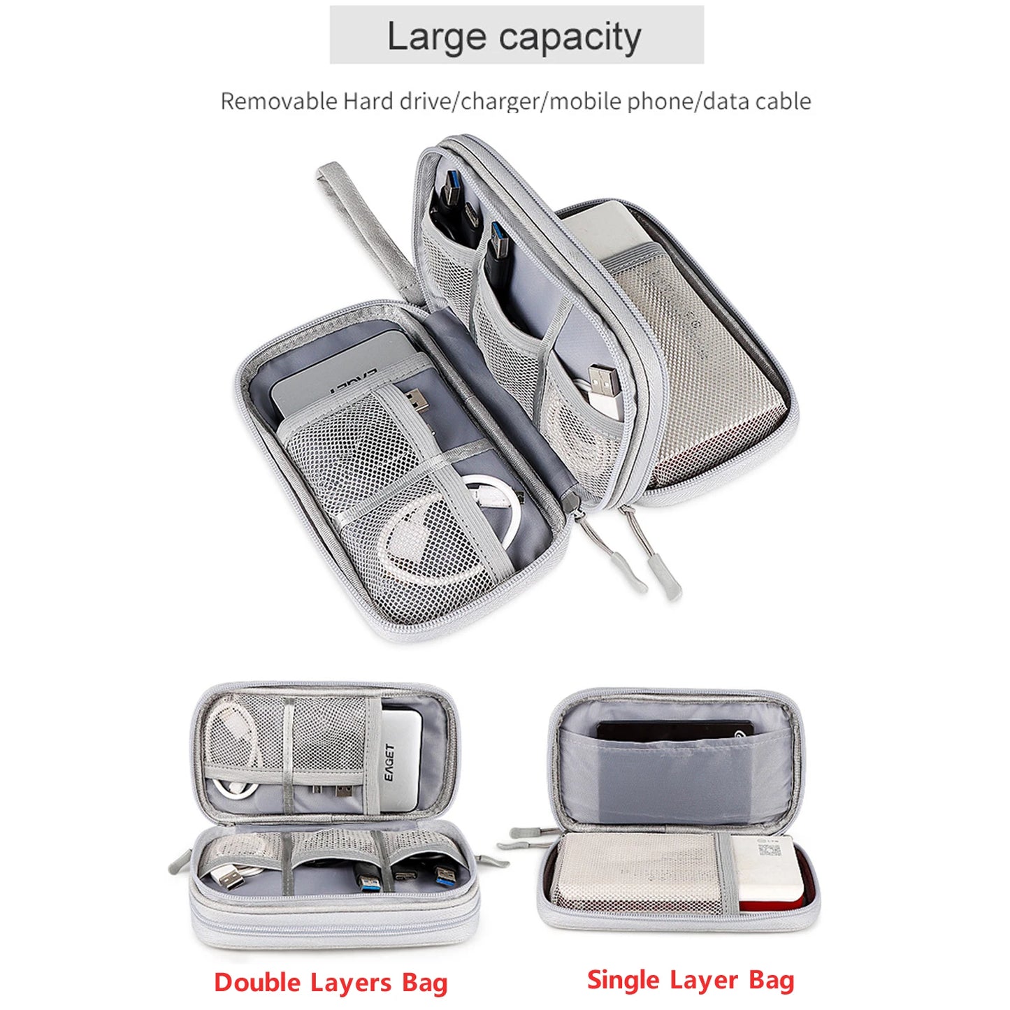 Travel Tech Organizer Case – Cable & Charger Storage Bag