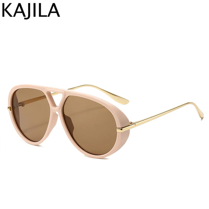 Luxe Oversized UV400 Aviator Sunglasses for Women