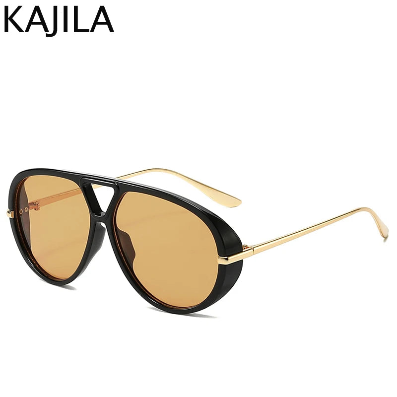 Luxe Oversized UV400 Aviator Sunglasses for Women